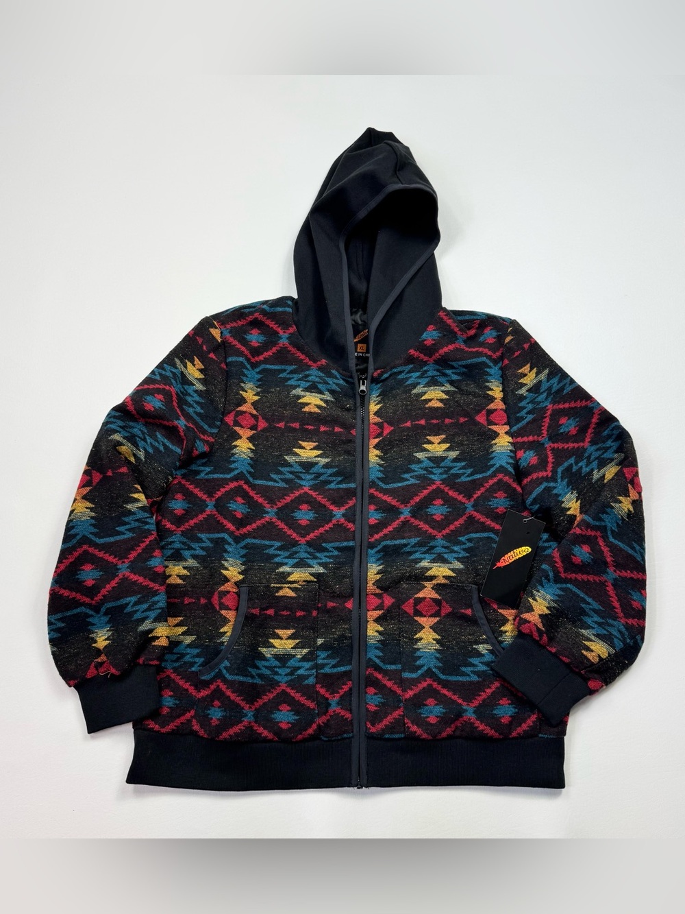 NEW! Women’s Native Full Zip Aztec Print Flannel Jacket Size XL W/Tags